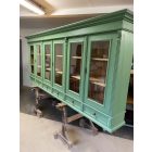 Shop Cabinet with ten doors and ten drawers, bare wood