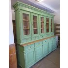 Shop Cabinet with six double doors and twelve drawers, green