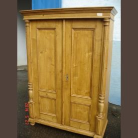  Country pine 2-door armoire /original item,  wax finished product