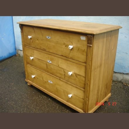 Country pine 3-drawer chest / original item, waxfinished condition
