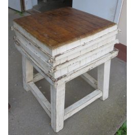 Butcher's blocks on stand